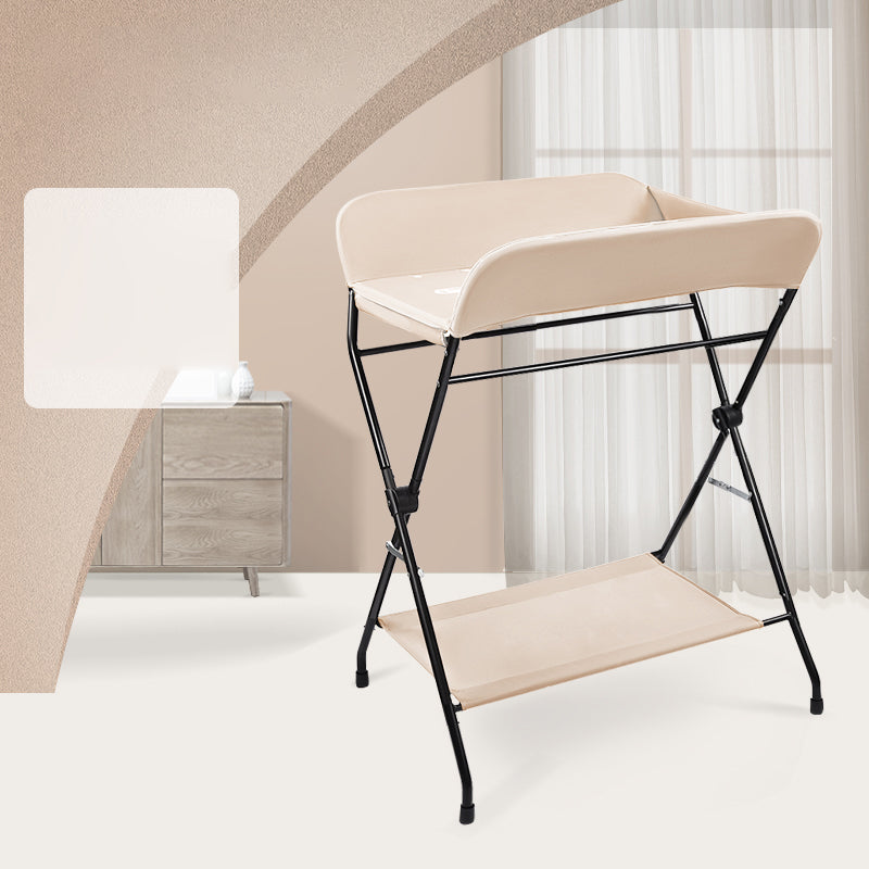 Modern Metal Baby Changing Table Folding Changing Table with Basket