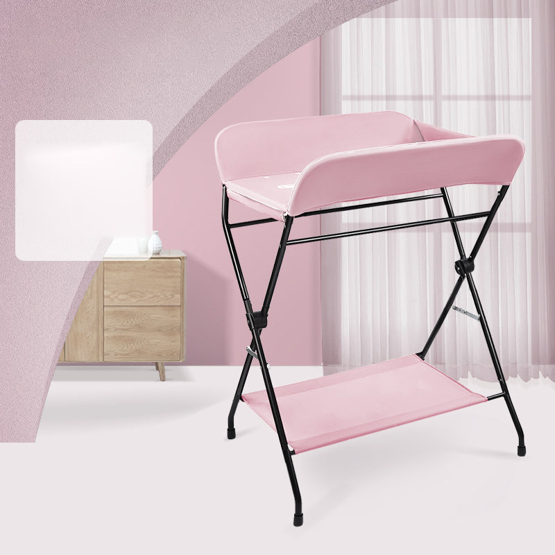 Modern Metal Baby Changing Table Folding Changing Table with Basket