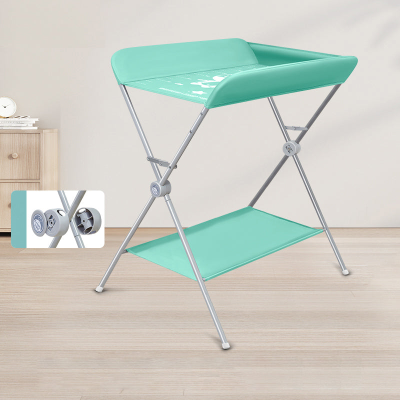 Modern Metal Baby Changing Table Folding Changing Table with Safety Rails