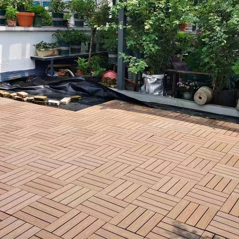 Classical Wooden Flooring Tiles Interlocking Garden Patio Flooring Tiles