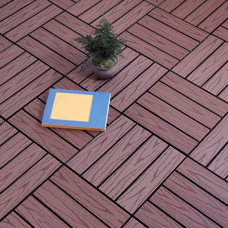 Classical Wood Outdoor Flooring Interlocking Patio Flooring Tiles