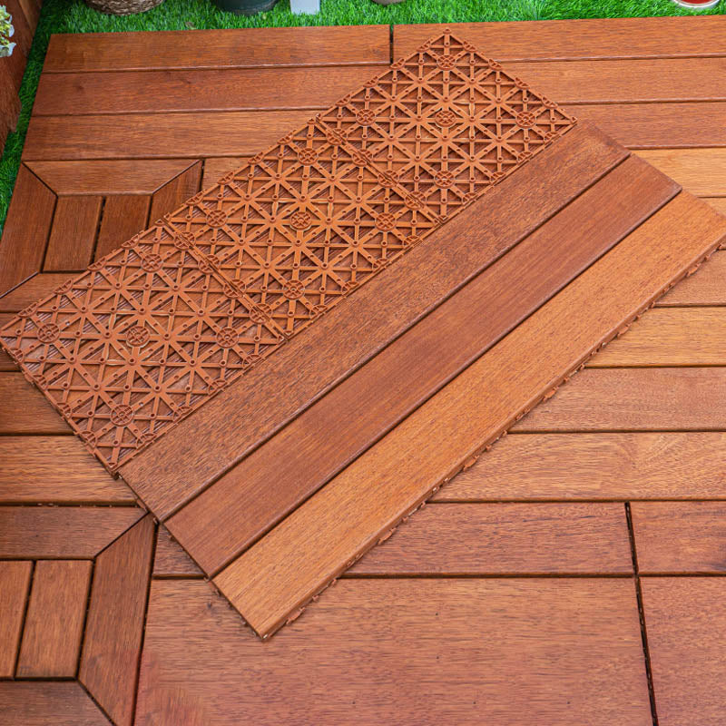 Classic Wood Deck Tiles Interlocking Composite Patio Flooring Tiles