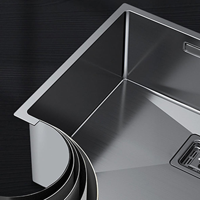 Soundproof Kitchen Sink Overflow Hole Design Stainless Steel Kitchen Sink