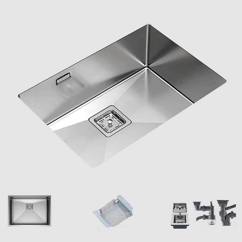 Kitchen Sink Stainless Steel Overflow Hole Design Kitchen Sink with Faucet