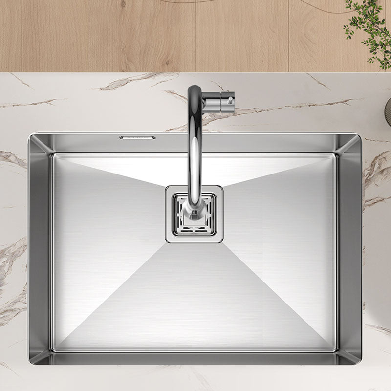 Kitchen Sink Stainless Steel Overflow Hole Design Kitchen Sink with Faucet