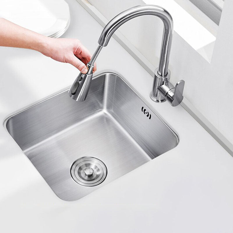 Modern Style Kitchen Sink Stainless Steel Overflow Hole Design Kitchen Sink with Faucet