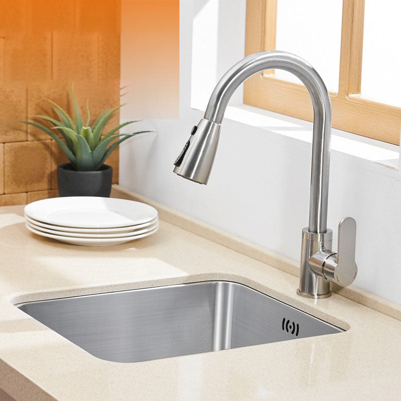 Modern Style Kitchen Sink Stainless Steel Overflow Hole Design Kitchen Sink with Faucet