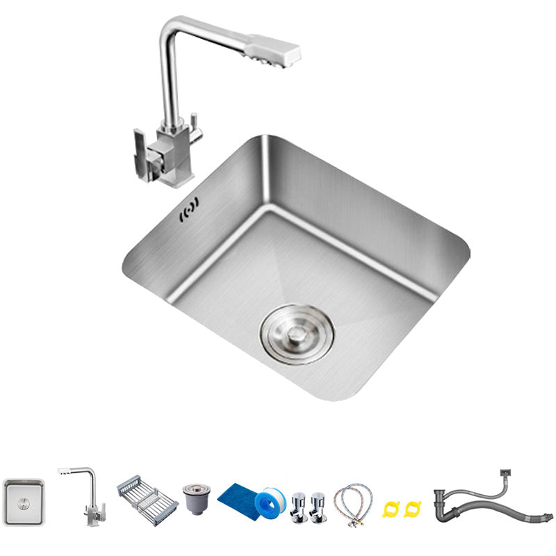 Modern Style Kitchen Sink Stainless Steel Overflow Hole Design Kitchen Sink with Faucet