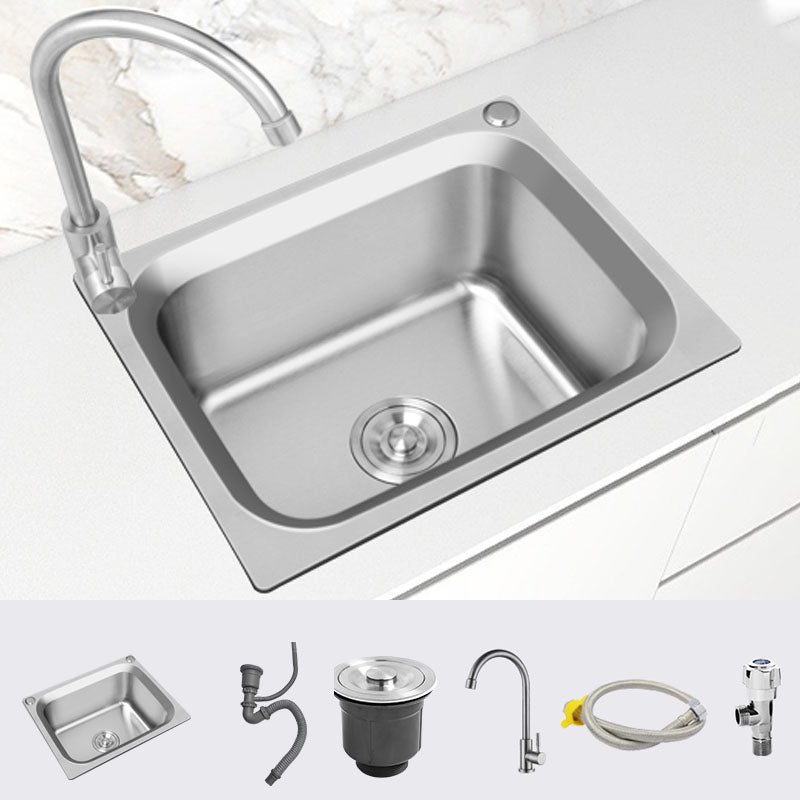 Modern Style Kitchen Sink Stainless Steel Kitchen Sink with Faucet