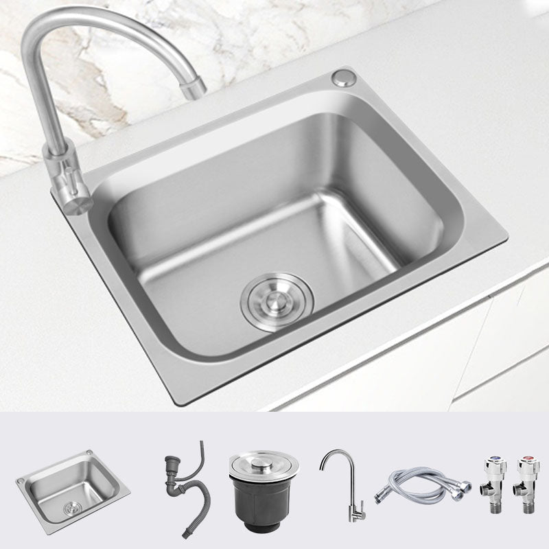 Modern Style Kitchen Sink Stainless Steel Kitchen Sink with Faucet