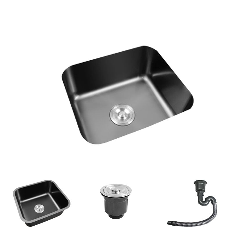 Modern Style Undermount Kitchen Sink Stainless Steel Oval Kitchen Sink with Faucet