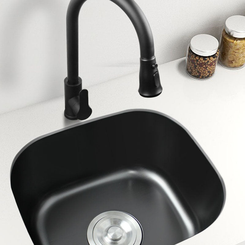 Modern Style Undermount Kitchen Sink Stainless Steel Oval Kitchen Sink with Faucet