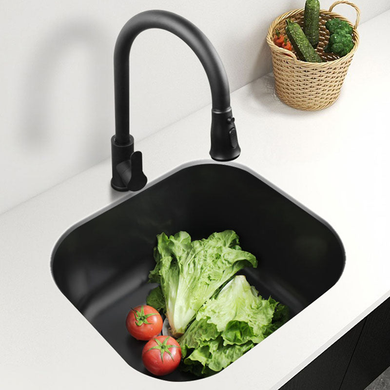 Modern Style Undermount Kitchen Sink Stainless Steel Oval Kitchen Sink with Faucet