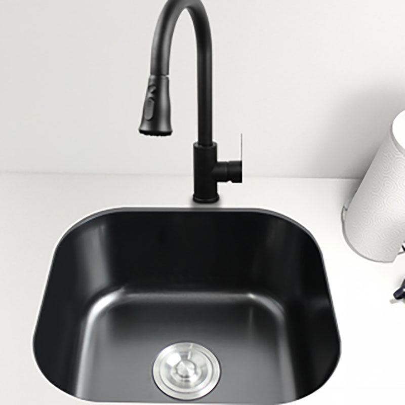 Modern Style Undermount Kitchen Sink Stainless Steel Oval Kitchen Sink with Faucet