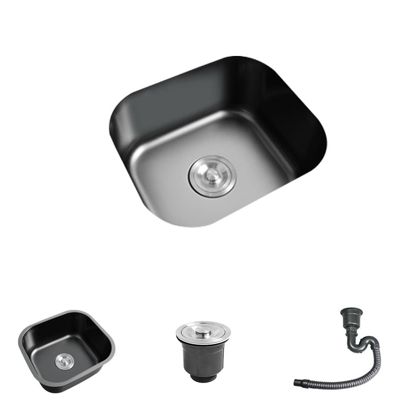 Modern Style Undermount Kitchen Sink Stainless Steel Oval Kitchen Sink with Faucet