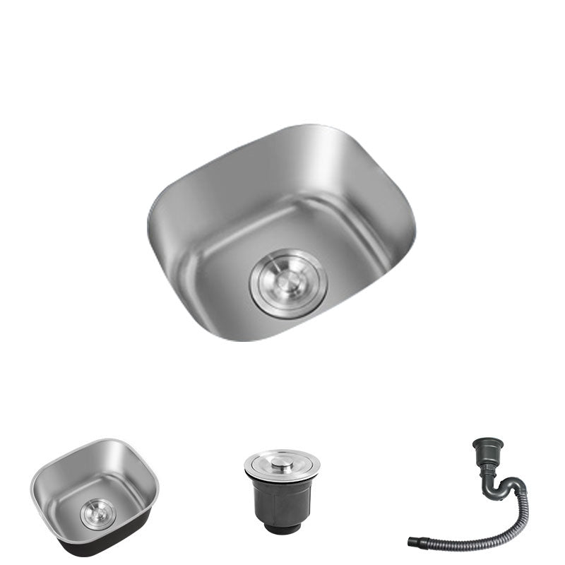 Modern Style Undermount Kitchen Sink Stainless Steel Oval Kitchen Sink with Faucet