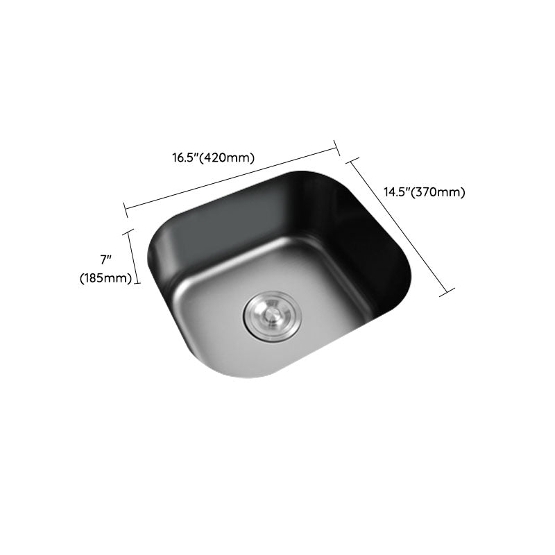 Modern Style Undermount Kitchen Sink Stainless Steel Oval Kitchen Sink with Faucet