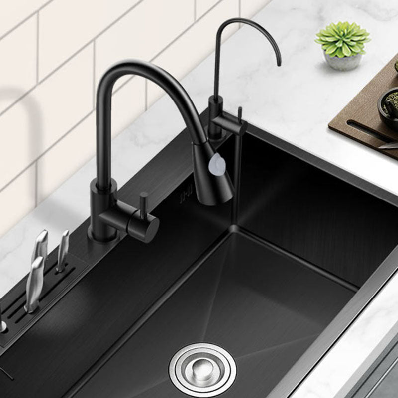 Kitchen Sink Soundproof Design Stainless Steel Drop-In Kitchen Sink with Faucet