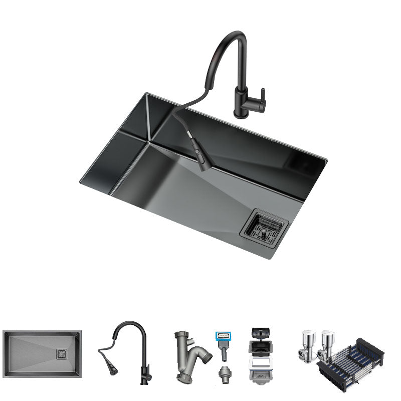 Modern Style Undermount Kitchen Sink Stainless Steel Kitchen Sink with Faucet