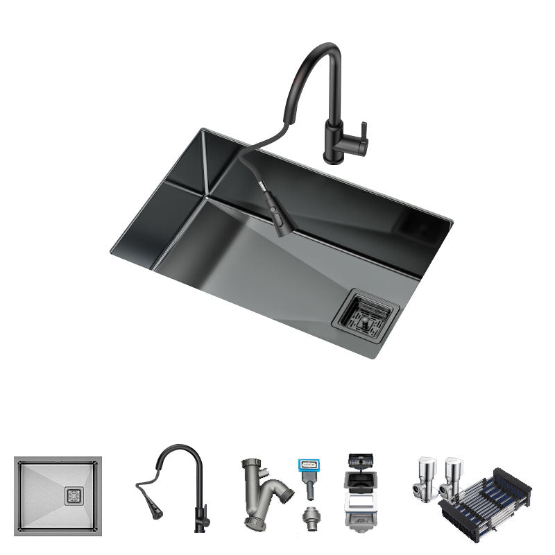 Modern Style Undermount Kitchen Sink Stainless Steel Kitchen Sink with Faucet