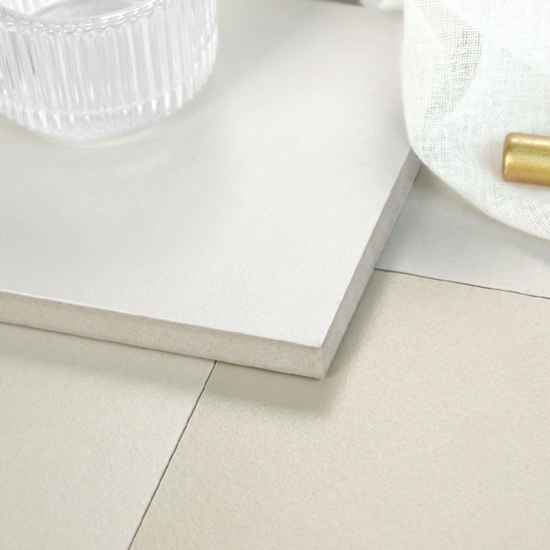 Pure Color Floor Tile Scratch Resistant Square Straight Edge Floor Tile
