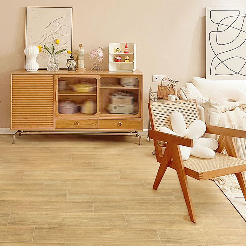 Wooden Effect Floor Tile Scratch Resistant Rectangle Straight Edge Floor Tile