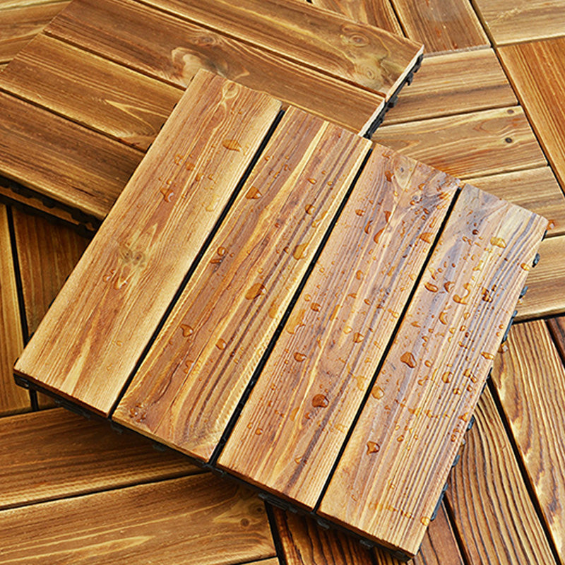 12" X 12" Square Hardwood Flooring Click-Locking Pine Wood Flooring Tiles