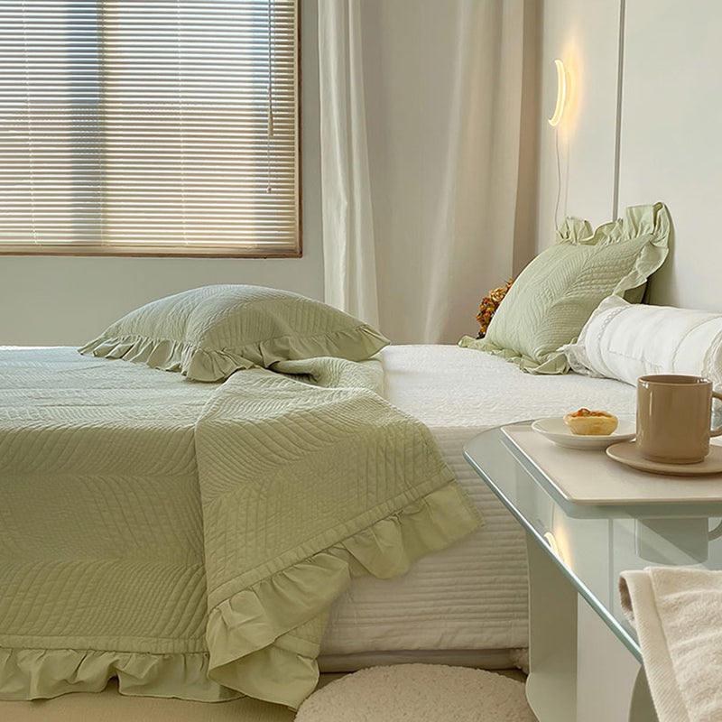 Modern Bed Sheet Set Cotton Solid Color Fitted Sheet for Bedroom
