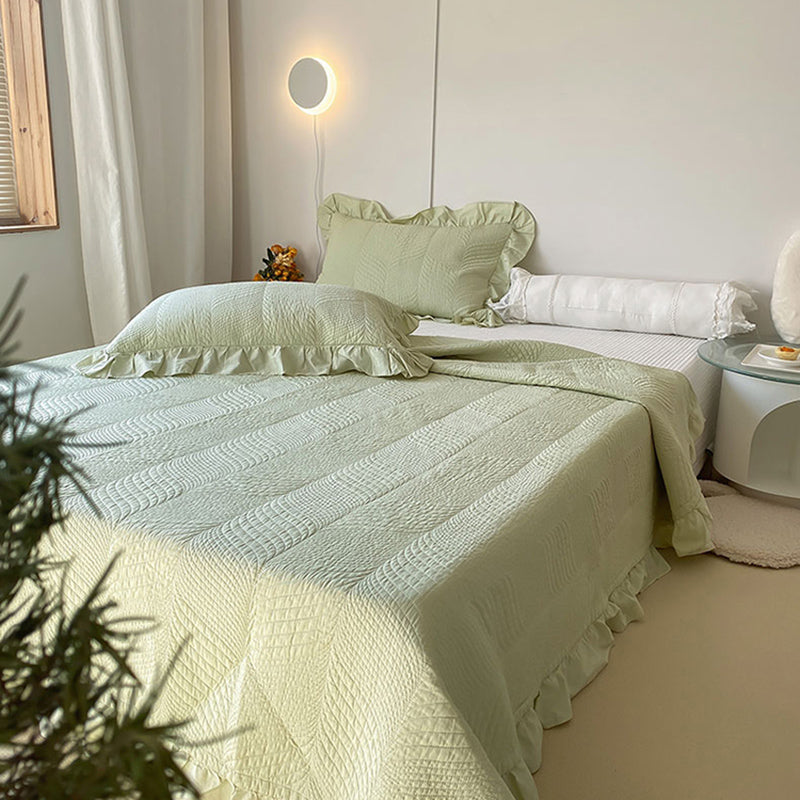 Modern Bed Sheet Set Cotton Solid Color Fitted Sheet for Bedroom