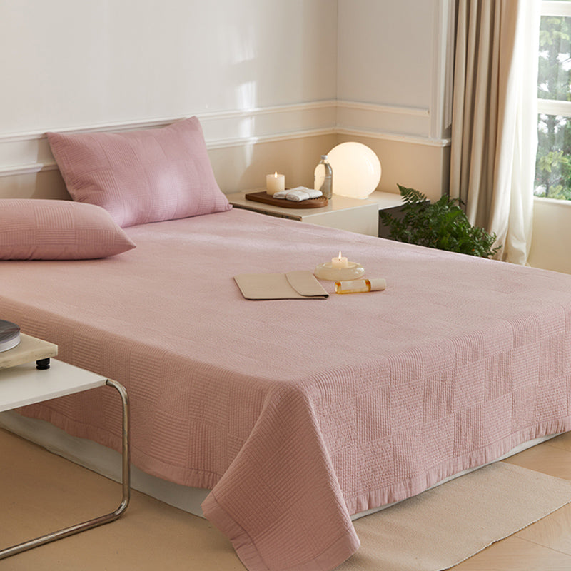 Modern Bed Sheet Set Solid Color Basic Fitted Sheet for Bedroom