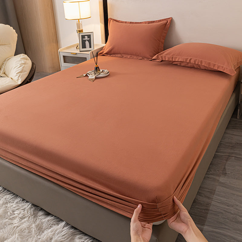 Sheet Sets Cotton Solid Color Wrinkle Resistant Breathable Ultra Soft Bed Sheet Set