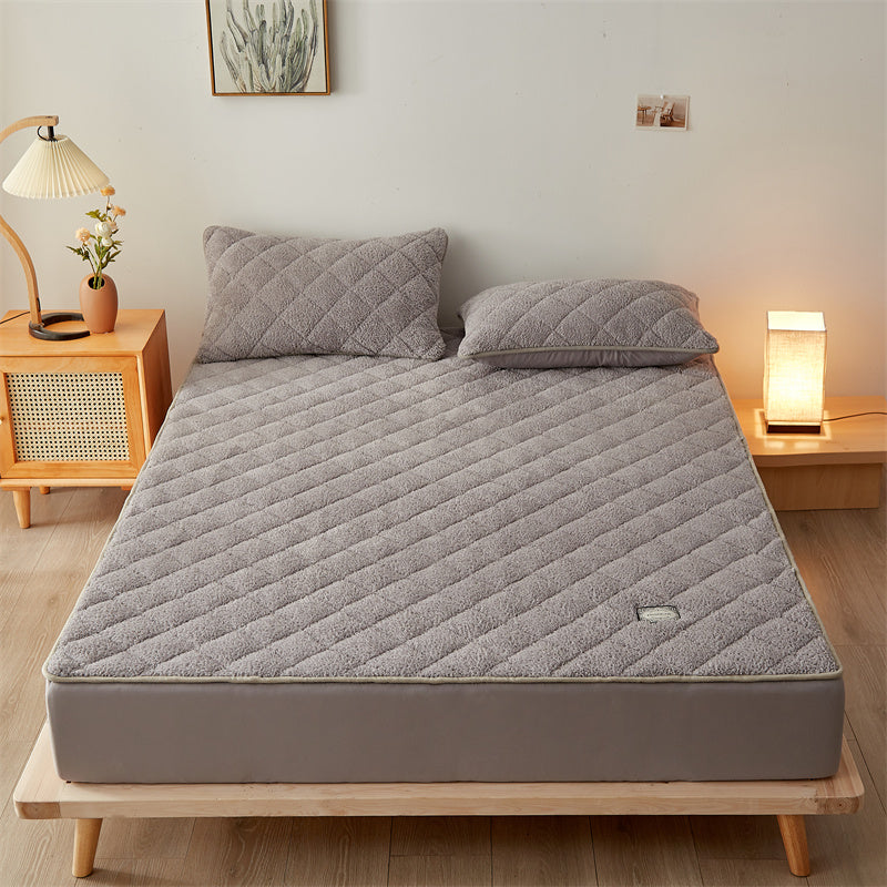 Sheet Sets Flannel Solid Color Wrinkle Resistant Ultra Soft Breathable Bed Sheet Set