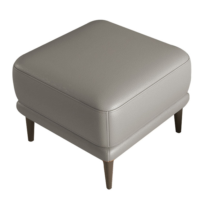 Modern Square Footstools Genuine Leather Foot Stool , 16.38 Inch Height