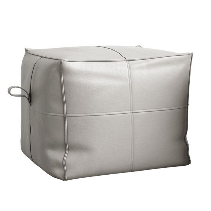 Contemporary Home Square Ottoman Leather Foot Stool without Legs