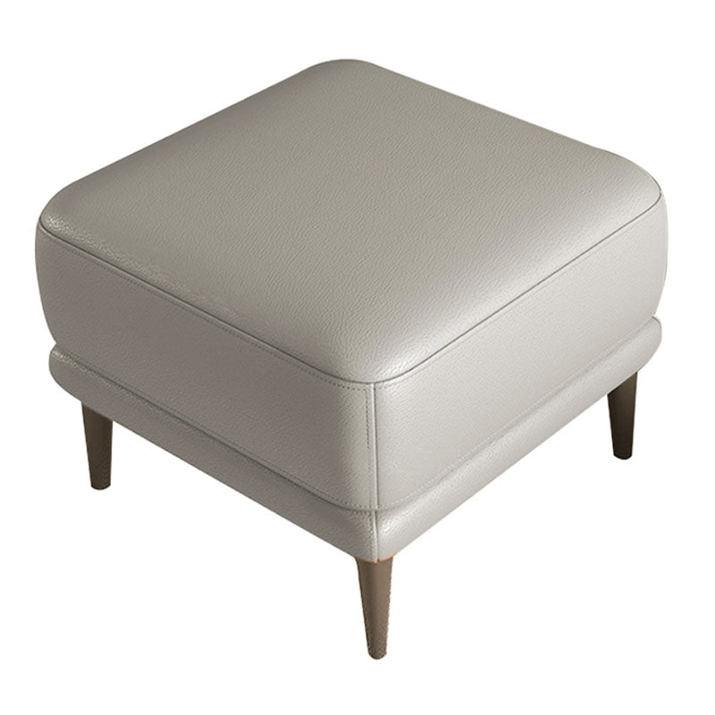 Square Footstools Genuine Leather Foot Stool , 15.6 Inch Width
