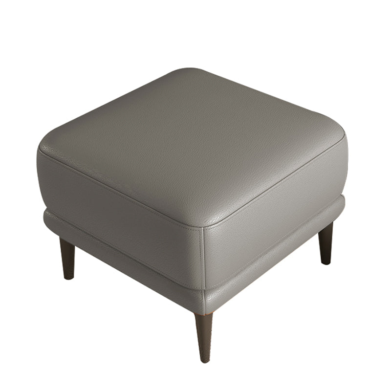 Square Footstools Genuine Leather Foot Stool , 16.38 Inch Height