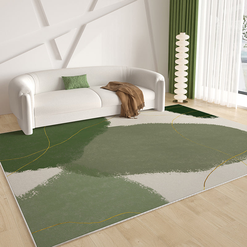 Funky Colorblock Rug Morandi Color Area Rug Polyester Easy Care Carpet for Home Decoration
