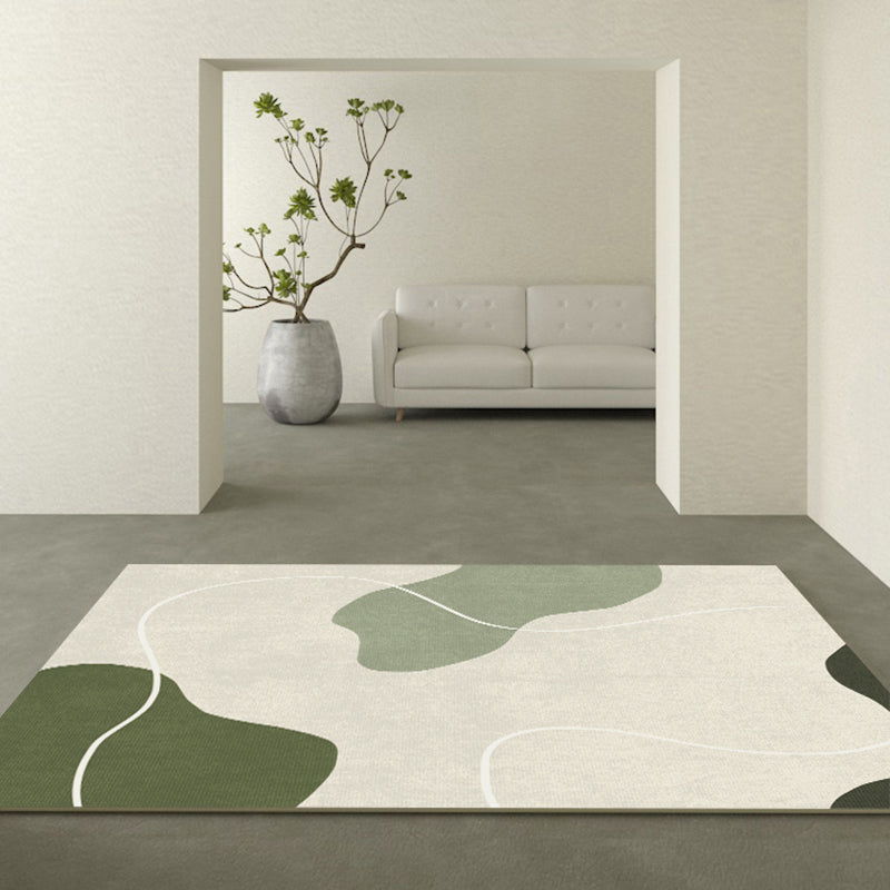 Trendy Colorblock Rug Morandi Color Area Rug Polyester Easy Care Carpet for Bedroom