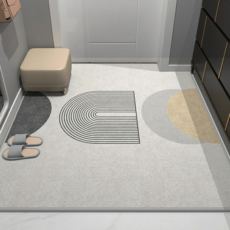 Rectangle Geometric Printed Modern Adults Non-Slip Backing Area Carpet