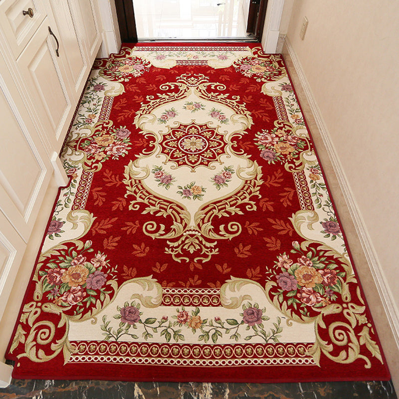 Vintage Area Carpet Medallion Pattern Rug Rectangle Adults Carpet Non-Slip Backing