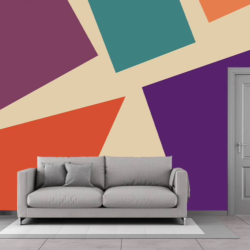 Abstract Geometry Mural Wallpaper Environment Friendly Bedroom Wall Mural