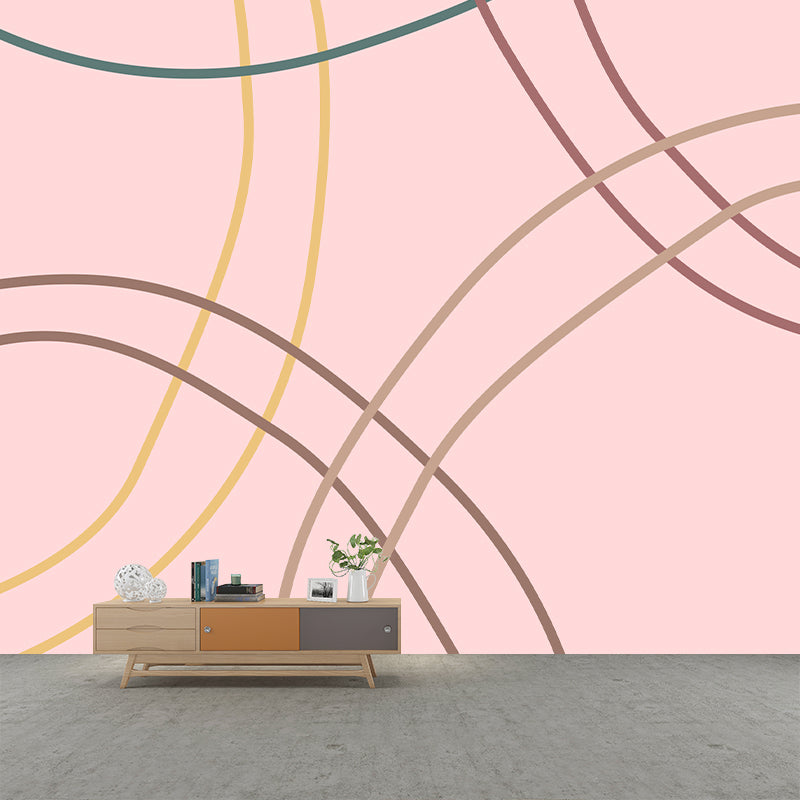 Illustration Abstract Geometry Mural Stain Resistant Living Room Wall Mural
