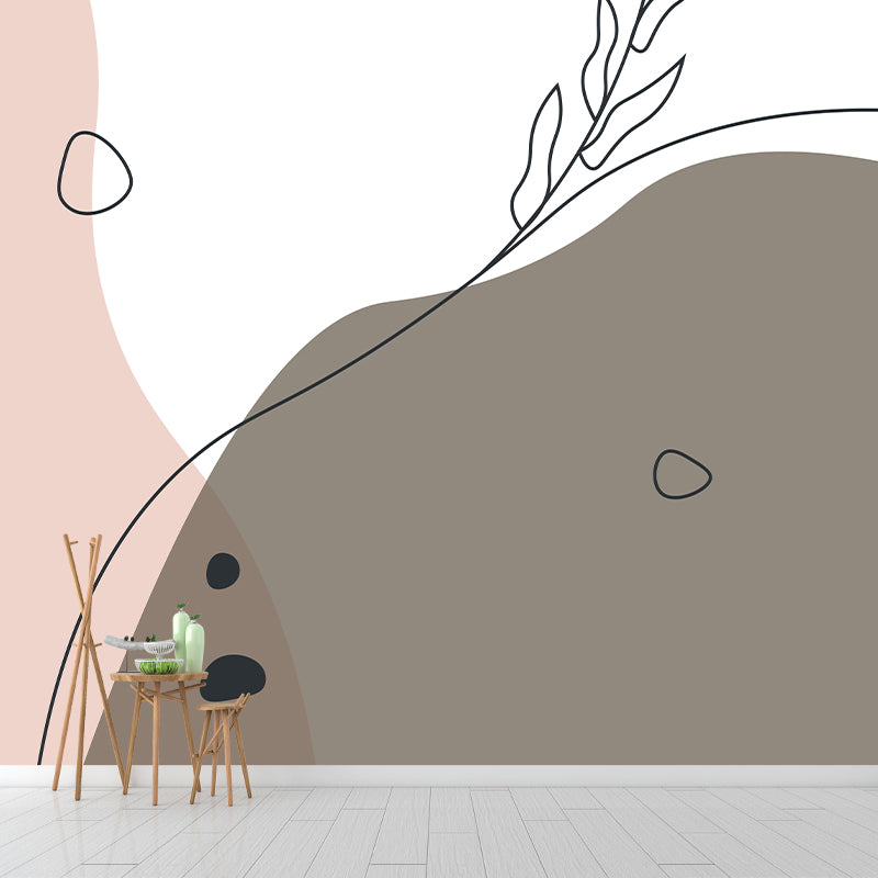 Minimalism Mildew Resistant Wallpaper Illustration Sleeping Room Wall Mural