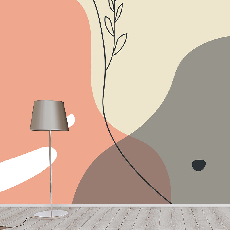 Eco-friendly Minimalism Illustration Wall Mural Wallpaper Sitting Room Wall Mural