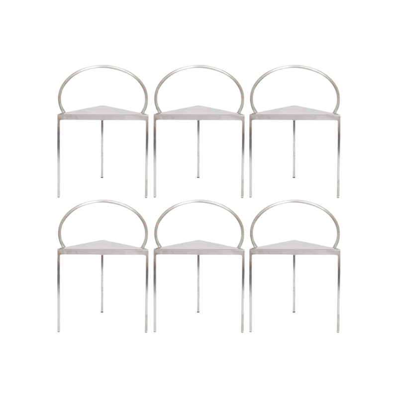 Industrial Arm Chair Metal Open Back Dining Room Chair for Dining Room