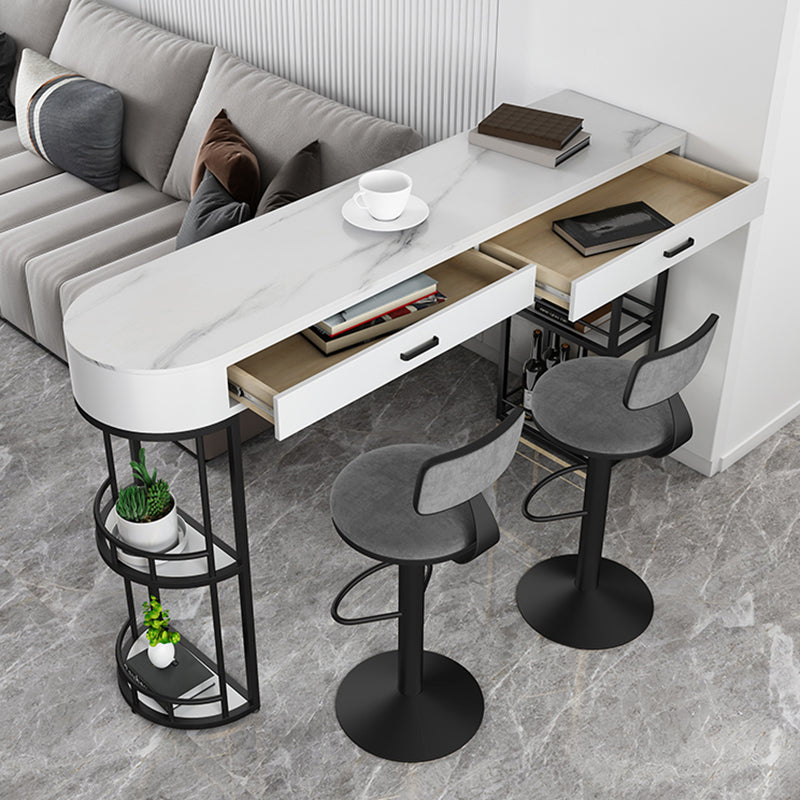 Modern Style Bar Table Set 1/2/3 Pcs Stone Specialty Bar Set for Indoor