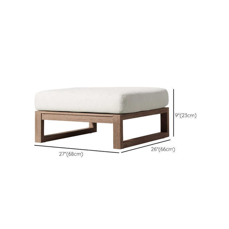 Wood Outdoor Patio Sofa Teak Water Resistant Patio Sofa with Cushions