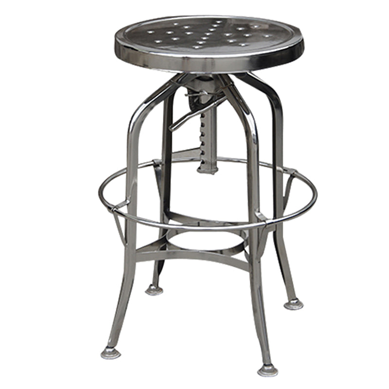 Industrial Metal Legs Bar Stools Indoor Faux Leather Counter Chair