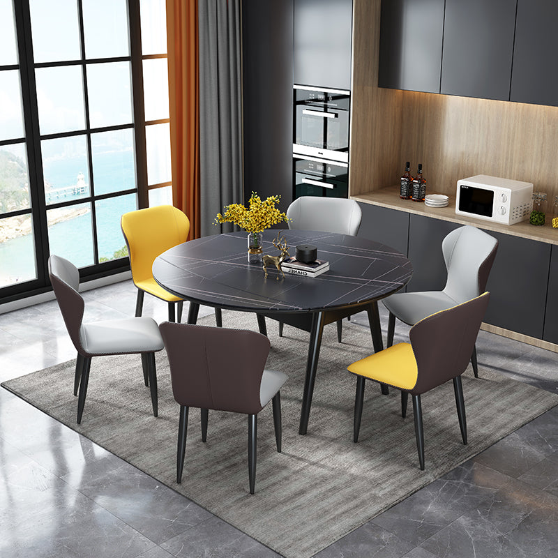 Modern Stone Scalable Dining Table Rubber Leg for Dining Room