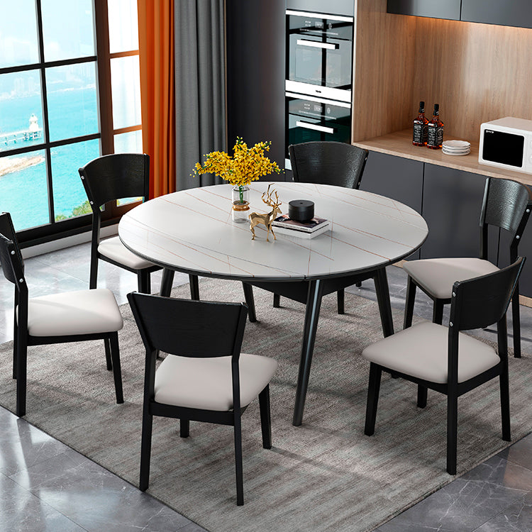 Modern Stone Scalable Dining Table Rubber Leg for Dining Room